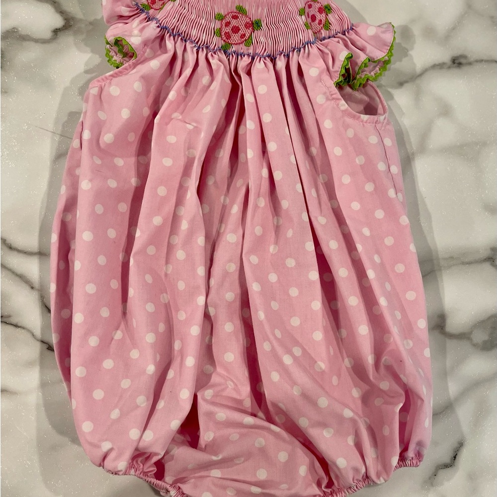 Pink Polka Dot Kids One Piece